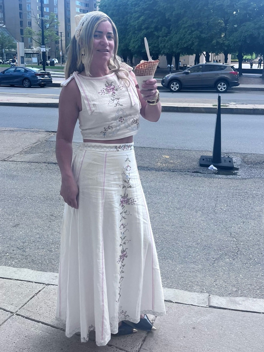 NEW 2 PC SET CAMILA COELHO EMBROIDERY SKIRT AND BOW TOP 
🚨FIRM PRICE NO DISCOUNT - Picture 14 of 17